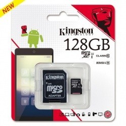Карта памяти Kingstone MicroSD 128Gb (SD adapter) Class 10 UHS-I